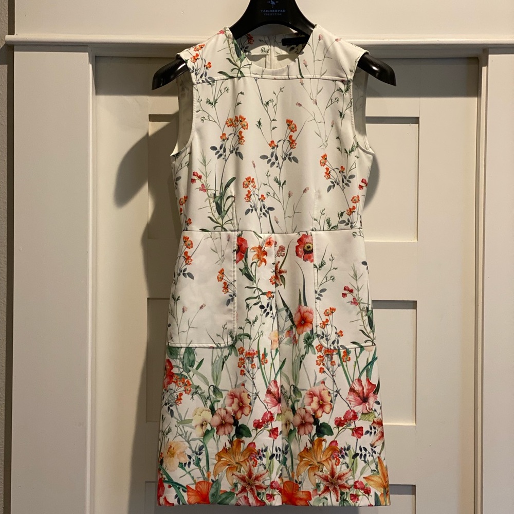Italian Zara Floral Neoprene Dress